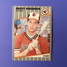 1989 Fleer - #606 Brady Anderson Baltimore Orioles Allstar Rookie