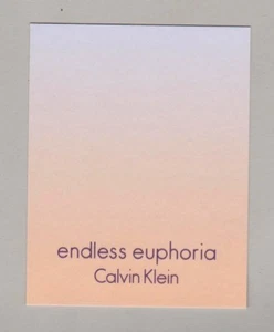 Carte publicitaire - advertising card- Endless Euphoria de Calvin Klein - Picture 1 of 1