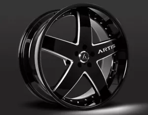 26” ARTIS BOOYA XL BLACK WHEELS TIRES Yukon Sierra Tahoe Silverado Escalade 6Lug - Picture 1 of 1