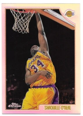 1998-99 Topps Chrome SHAQUILLE  O'NEAL Refractor #175 LOS ANGELES LAKERS - Image 1 of 2