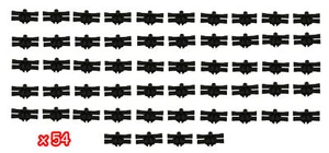 VW KARMANN GHIA GERMAN EXTERIOR BODY MOLDING CLIPS SET OF 54 IN TOTAL - Picture 1 of 4