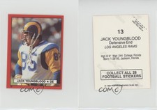 1981 Topps Stickers Red Border Jack Youngblood #13 HOF