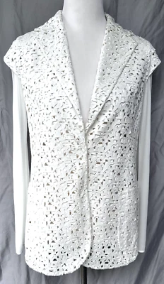 Chaqueta de encaje frontal marfil Akris - talla aproximada S/M Foto 1 de 4