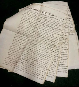 1798 Philip Wenman, 7th Viscount Tuam (Wenman) Original Legal Copy Will - Picture 1 of 2