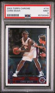 2003 Topps Chrome Chris Bosh ROOKIE Toronto Raptors HOF PSA 9