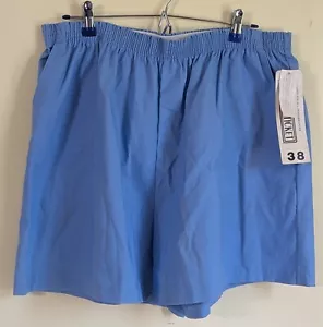 The Season Ticket Men's 38" Vintage 1980s Elastic Waist Short Blue Shorts NWT!!! - Picture 1 of 11