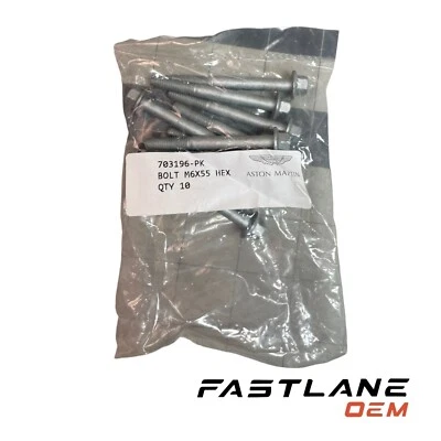 2007-2009 ASTON MARTIN DBS BOLT-M6X55 PACOTE COM 10 PEÇAS NOVO FABRICANTE DE EQUIPAMENTO ORIGINAL 703196-PK - Imagem 1 de 4