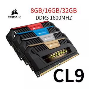 Corsair Vengeance Pro 32GB 16GB 8GB 4GB DDR3 1600MHz CL9 PC Memory SDRAM LOT UK - Picture 1 of 16