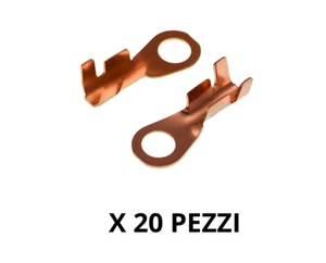 20 pezzi Capicorda ad occhiello M4 1-2.5mmq foro 4.3mm non isolati a crimpare - Foto 1 di 1