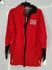 Vintage Marlboro Men's Red Adventure Team Hooded Full Zip Rain Jacket Size Large