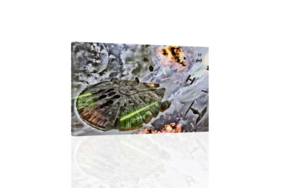 Star Wars Millinium Falcon - CANVAS OR PRINT WALL ART - Image 1 of 2