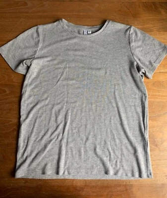 & Other Stories Grey-Silver Metallic Sparkle Plant-Silk (Viscose) T Shirt 8 - Image 1 of 4