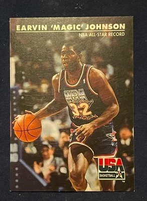 1992 NBA Skybox USA EARVIN MAGIC JOHNSON #34 Dream Team Los Angeles Lakers - Image 1 of 2