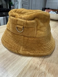 Business & Pleasure Bucket Hat Small Medium Yellow Gold Cotton Terry Streetwear - Picture 1 of 10