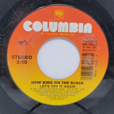 New Kids on the Block Let's Try It / Popsicle 7" 45rpm M- Vinyl 80's Record 45 - Image 1 of 2