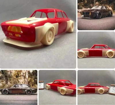 Resin 3D Printed 1/24th Alfa Romeo GTA Wide Body Kit Unpainted Model Toys - Image 1 of 2