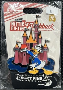 Disneyland Niftie Fifties Classic Castle Donald Duck Pin LE 500 - Picture 1 of 1