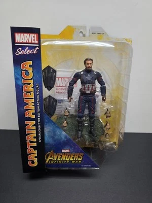 Marvel Select ~ ЭКШН-ФИГУРКА КАПИТАНА АМЕРИКИ ~ Мстители: Война бесконечности ЗАПЕЧАТАННАЯ - Изображение 1 из 4