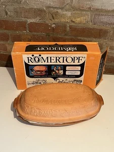 Romertopf Clay Terra Cotta Baker Roaster 114 West German Keramik 40x20x13cm - Picture 1 of 8