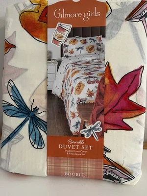 Trandy Gilmore Girls Autumn Double  Duvet Cover Set  Reversible Bedding  - Image 1 of 4