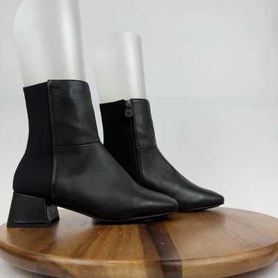 Nuevos botines informales con tacón de cuero negro Gentle Souls Eileen para mujer talla 9 Foto 1 de 4