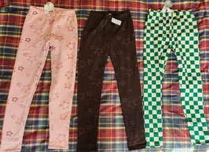NEW kids girls LOT of three cozy fleece lined GAP leggings pants size XL( 12Y) - Picture 1 of 9