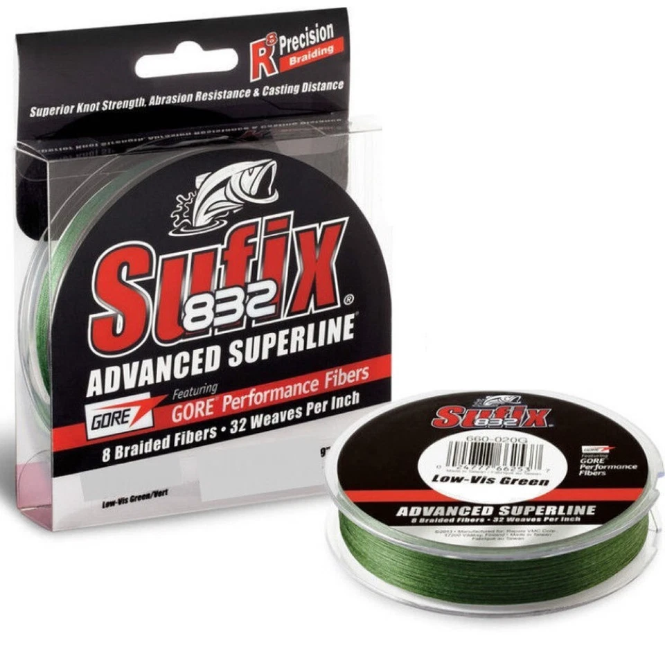 Spool of Lo Vis Green Sufix 832 Braided Fishing Line 150yd 80lb - image 1 of 1