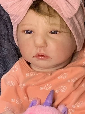Sweet Reborn Baby GIRL Doll ALICE Was Ellie Sue By Bonnie Brown COMPLETED - Image 1 of 4