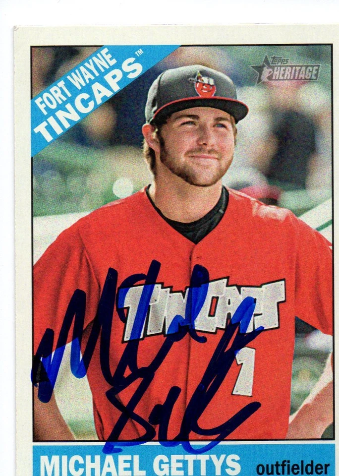 Michael Gettys Padres 2015 Topps Heritage Minors Signed Card - Image 1 of 1