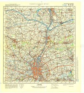 Russian Soviet Military Topographic Map - GENT (Belgium), ed.1978, REPRINT - Picture 1 of 4