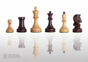The Dubrovnik Chess Set - Pieces Only - 3.75" King - Purpleheart Gilded - Picture 1 of 12