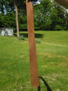 VINTAGE 1970'S 100% ALL SILK YVES SAINT LAURENT GEOMETRIC BROWNS TIE PARIS/NY! - Picture 1 of 10