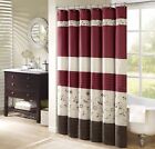New ListingSerene Flora Fabric Shower Curtain, mbroidered Transitional Shower Curtains f.