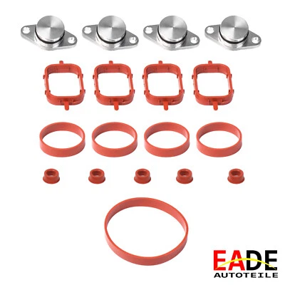 DRALLKLAPPEN MIT DICHTUNG STÜTZRINGE ANSAUGBRÜCKE 4*22MM BMW E46 90 91 39 60 M47 - Bild 1 von 4