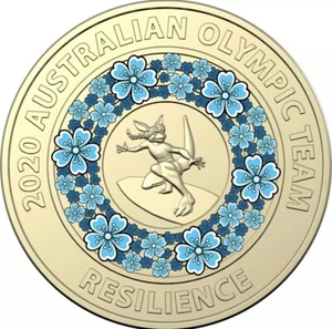 ⚪️UNC 2020 -Australian Olympic Team-🔵RESILIENCE $2 Two Dollar Uncirculated Coin - Picture 1 of 2