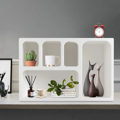 5 Compartments Storage Cabinet MDF Modern Store Frames Shelves For Home Decor - Image 1 of 4