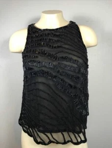W118 by Walter Baker Beaded Formal Tank, Black, Size XS - MSRP 148 NWT - Picture 1 of 4