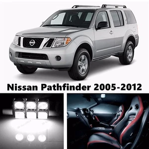 9pcs LED Xenon White Light Interior Package Kit for Nissan Pathfinder 2005-2012 - Foto 1 di 12