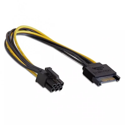 SATA Kabel 15Pin auf 6Pin PCI Express Stromkabel Power Adapter Grafikkarte - Bild 1 von 4
