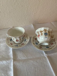 Porzellan Antik, Kaffeegedeck 4-teilig, von Uroma's Nachlass gebraucht - Bild 1 von 3