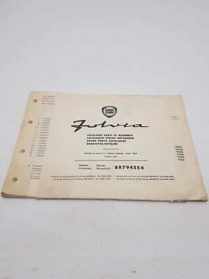 Manuale officina Lancia Fulvia aggiornamento catalogo parti di ricambio edi 1974 - Immagine 1 di 4