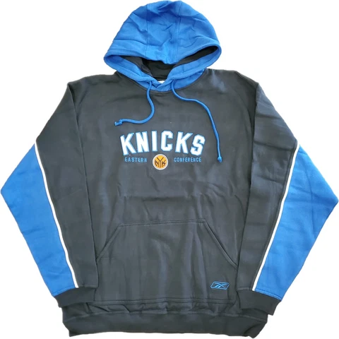 New York Knicks Slam Dunk Embroidered Tackle Twill Hoodie Sweatshirt By Reebok Cover