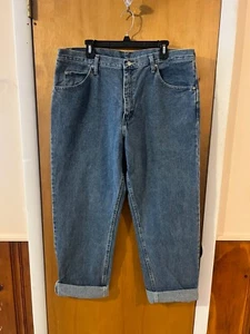 Wrangler Mens Blue Straight Relaxed Fit Casual Cotton Denim Jeans 40 x 32 - Picture 1 of 7