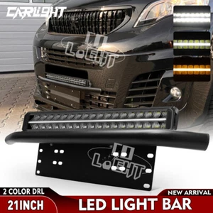 Number Plate Mount Bracket +22" LED Light Bar DRL For Vauxhall Opel Vivaro 2019+ - Picture 1 of 16