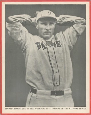 1932 & 1934 BASEBALL MAGAZINE PICTUREs & ADs - EDWARD BRANDT of the Braves - Image 1 of 2
