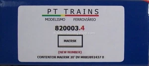 PT TRAINS #82003.4 HO 20 ' CONTAINER MAERSK #MRKU 892437 0 - Picture 1 of 9