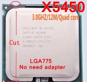 Intel Xeon X5450 LGA775 = (core 2 quad Q9650) (TDP120w) FSB1333 SLBBE no SLASB! - Imagen 1 de 2