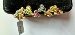 Gemporia Jilin Peridot And Multi Gemstone Midas Bangle - Picture 1 of 17