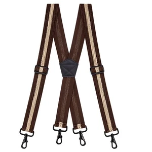Buyless Fashion Suspender Men 48"" Adjustable Straps 1 1/2"" X Back Strong Hooks - Picture 1 of 98