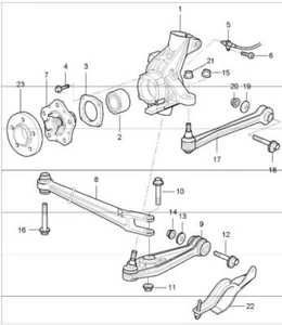 Genuine Porsche Boxster / Spyder Cayman 987 Rear Lower Control Arm Link - Picture 1 of 7